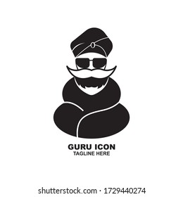 Guru Icon Logo Template Design Vector Stock Vector (royalty Free 