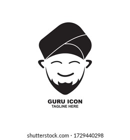 guru icon logo template design. Vector illustration.
