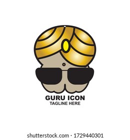 guru icon logo template design. Vector illustration.
