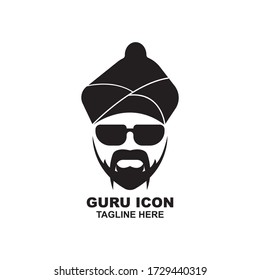 diseño de plantillas de logotipo de iconos de gurú. Ilustración vectorial.
