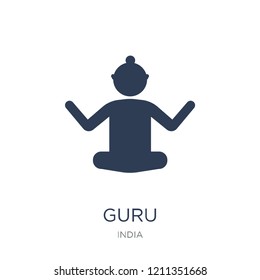 Guru Icon. Trendy Flat Vector Guru Icon On White Background From India Collection, Vector Illustration Can Be Use For Web And Mobile, Eps10