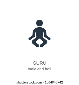 Guru icon vector. Trendy flat guru icon from india collection isolated on white background. Vector illustration can be used for web and mobile graphic design, logo, eps10