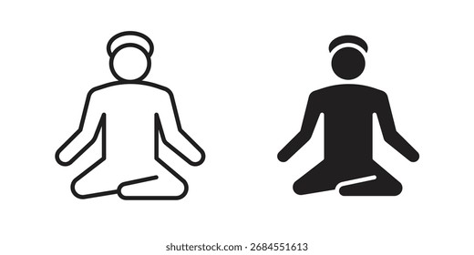 Conjunto de Vectores simples de iconos de gurú. conjunto de símbolos de signos de logotipo