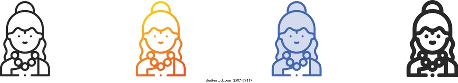 guru icon.Thin Linear, Gradient, Blue Stroke and bold Style Design Isolated On White Background
