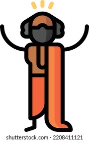 guru isolated design element stock illustration. Vector on a white background