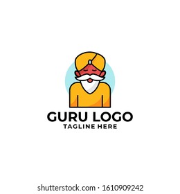 Guru Logo Design Vector Template