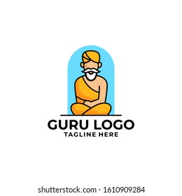 Guru Logo Design Vector Template