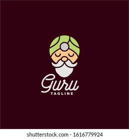 Guru Logo Design Vector Template