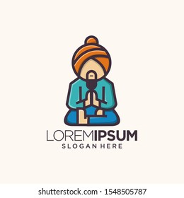 guru logo line art india