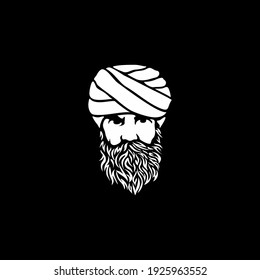 guru logo template design Vector illustration.