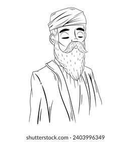guru nanak jayanti anniversary isolated illustration