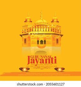 Guru Nanak Jayanti, Birthday Illustration Of Guru Nanak Dev For Happy Gurpurab Festival Of Sikh Celebration Background 