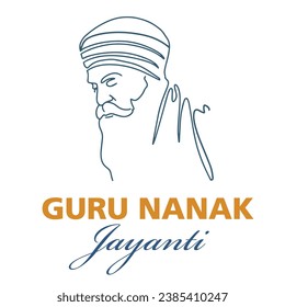 Guru Nanak Jayanti. Happy Guru Nanak Jayanti. Creative ads for social media simple abstract illustration