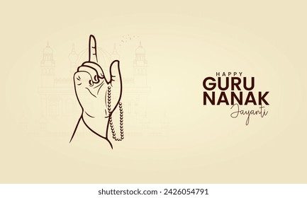 Guru Nanak Jayanti. Happy Guru Nanak Jayanti. Creative ads for social media. 3D Illustration