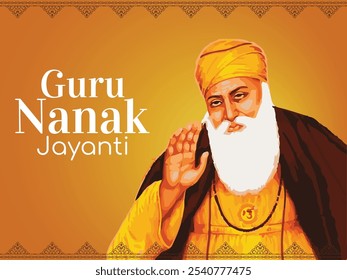 Guru Nanak Jayanti. Feliz Guru Nanak Jayanti. Criativo para ilustração em mídia social