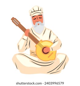 guru nanak jayanti holy isolated illustration