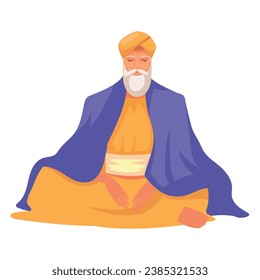 ilustración de guru nanak jayanti sikhism