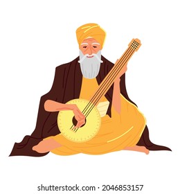 Guru Nanak Jayanti With Sitar Icon