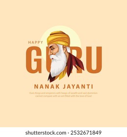 gurú Nanak Jayanti Vector saludos diseño 