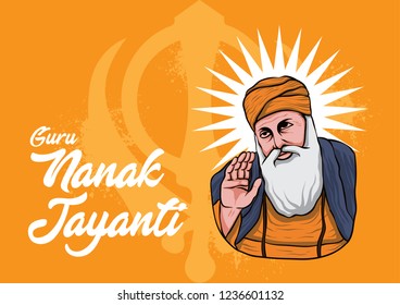 Guru Nanak Jayanti vector illustration
