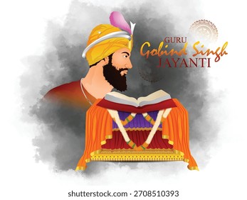 Guru nanak vector illustration background