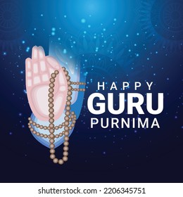 Guru purnima celebration vector illustration