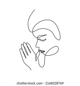 guru purnima continuous drawing single line art