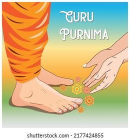 Guru Purnima guru feet's respect