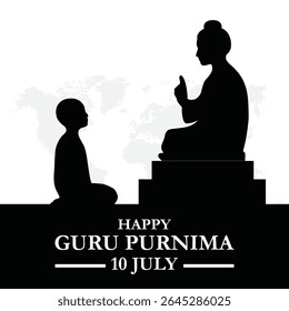Guru Purnima (Poornima). Creative vector Illustration for the Day Of Honoring Celebration Guru Purnima.	