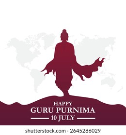Guru Purnima (Poornima). Creative vector Illustration for the Day Of Honoring Celebration Guru Purnima.	