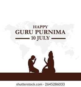 Guru Purnima (Poornima). Creative vector Illustration for the Day Of Honoring Celebration Guru Purnima.	