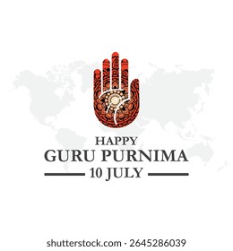 Guru Purnima (Poornima). Creative vector Illustration for the Day Of Honoring Celebration Guru Purnima.	