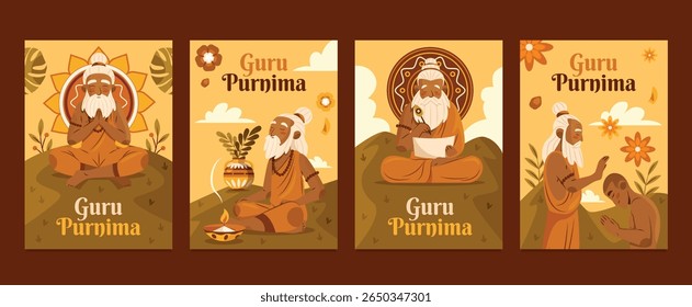Guru Purnima Spiritual Celebration Card Set