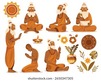 Guru Purnima Spiritual Meditation Element Set