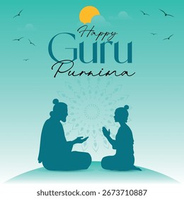 Fondo de Vector de Gurú Purnima con Gurú