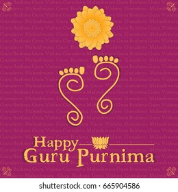 Guru Purnima vector illustration for honouring the teachers. Creative concept design for banners, backgrounds, template, cards and print.