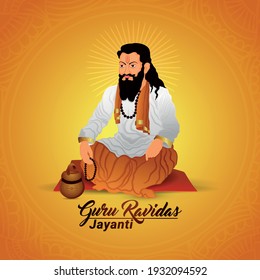 Guru ravidas jayanti with background.