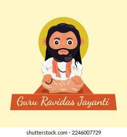 Guru Ravidas Jayanti background. Vector illustration.