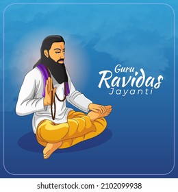 Guru Ravidas jayanti vector Greetings card