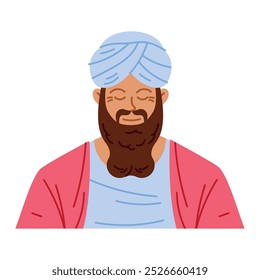 guru tegh bahadur portrait isolated