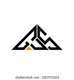 GUS letter logo creative design with vector graphic, GUS simple and modern logo in triangle shape.