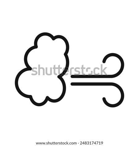 gust icon Black line art vector