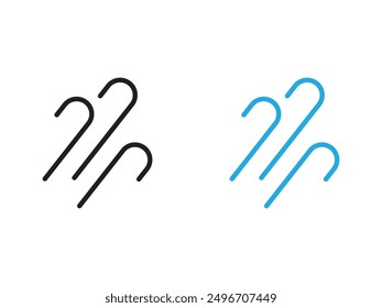 gust icon black and white vector outline sign