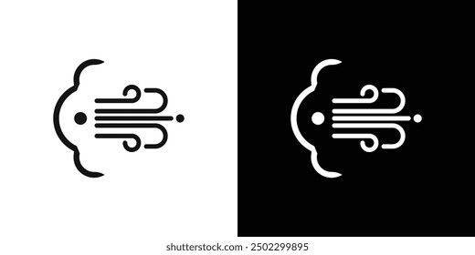 gust icon logo set vector