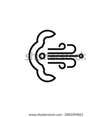gust icon logo sign vector outline