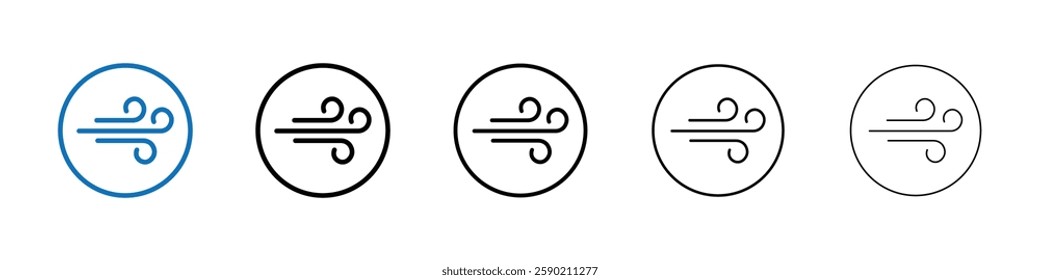 gust icon Outline vector logo for web ui