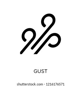 Gust icon. Gust symbol design from Weather collection. Simple element vector illustration on white background.