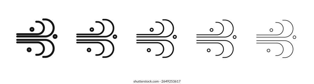 ícone de rajada vetor contorno definir sinal de ilustração