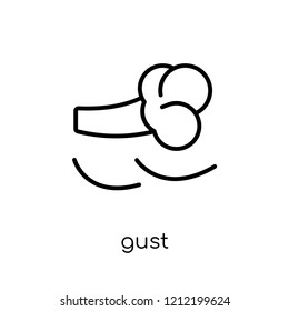 Gust icon from Weather collection., editable outline stroke vector illustration