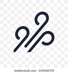 Gust transparent icon. Gust symbol design from Weather collection. Simple element vector illustration on transparent background.